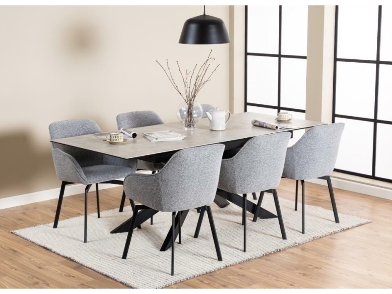 Stół Irwine 168/210x90cm grey Anista - ACTONA